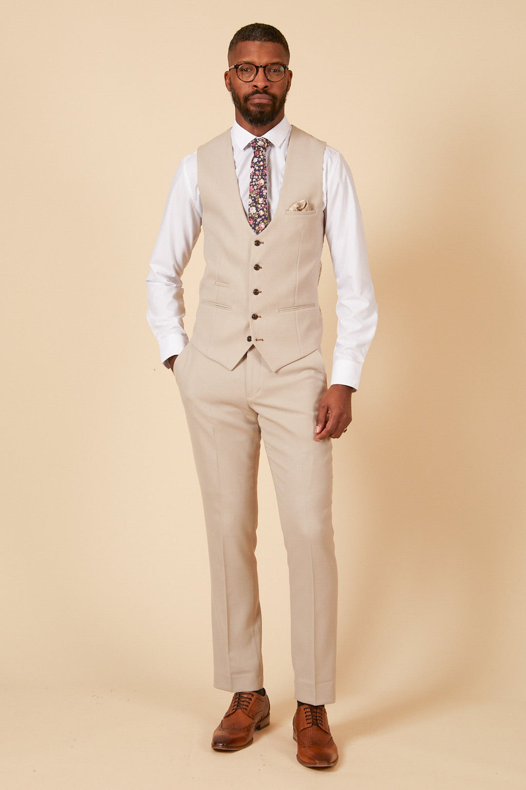 The WHU Collection - HM5 Stone Three Piece Suit As Worn By Ben Johnson