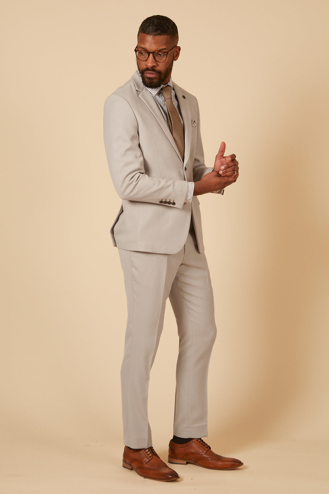 HM5 - Stone Tailored Two Piece Suit