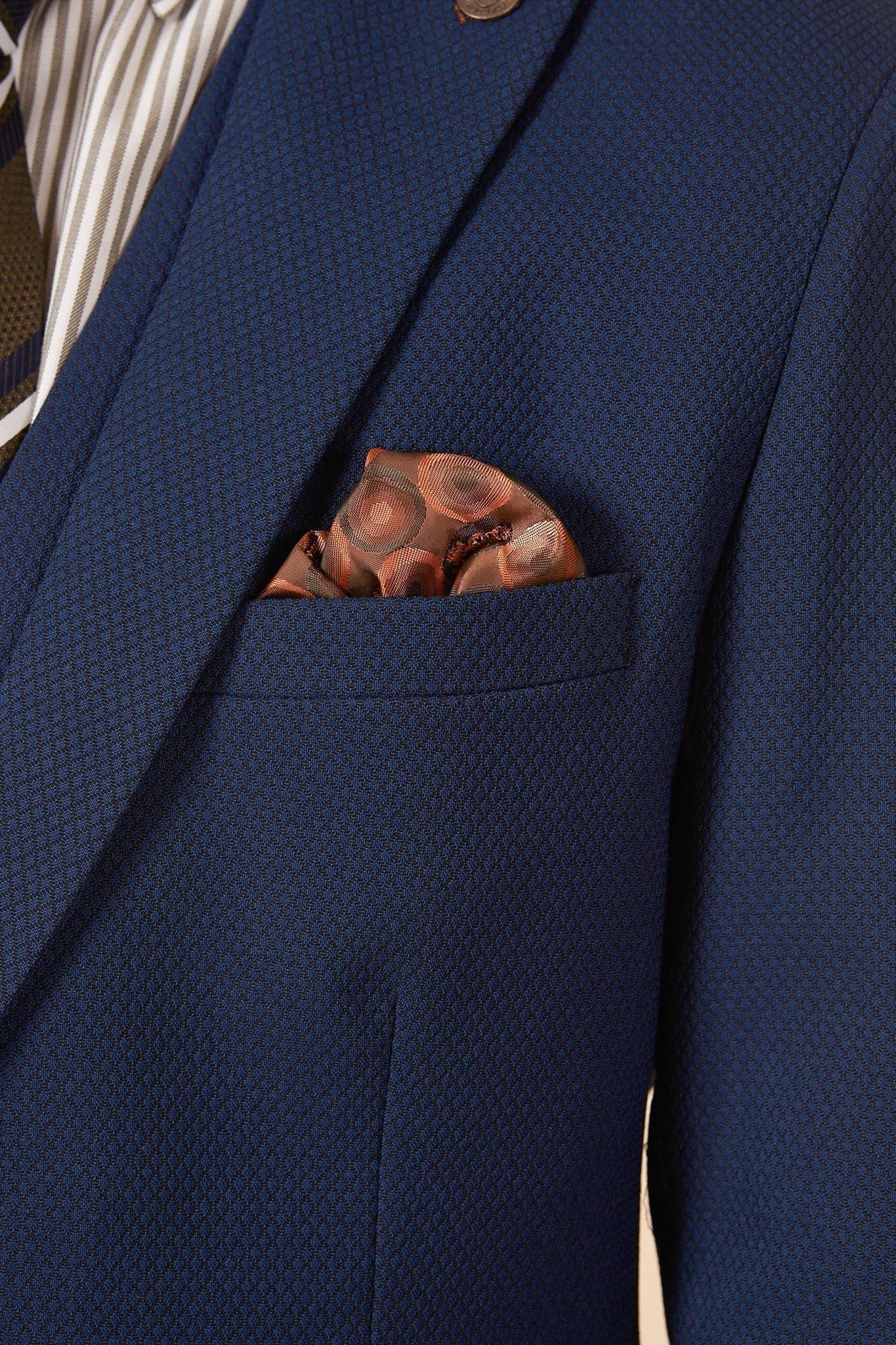 MAX - Royal Blue Three Piece Suit With Contrast Buttons-SUITS-marcdarcy-Marc Darcy