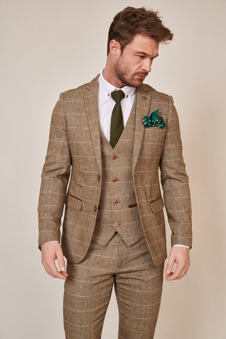 Leyton Orient manager Richie Wellens in Ted Tan Tweed Blazer & Waistcoat