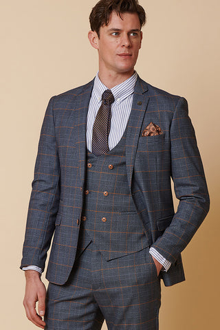 JENSON - Sky Blue Check Blazer