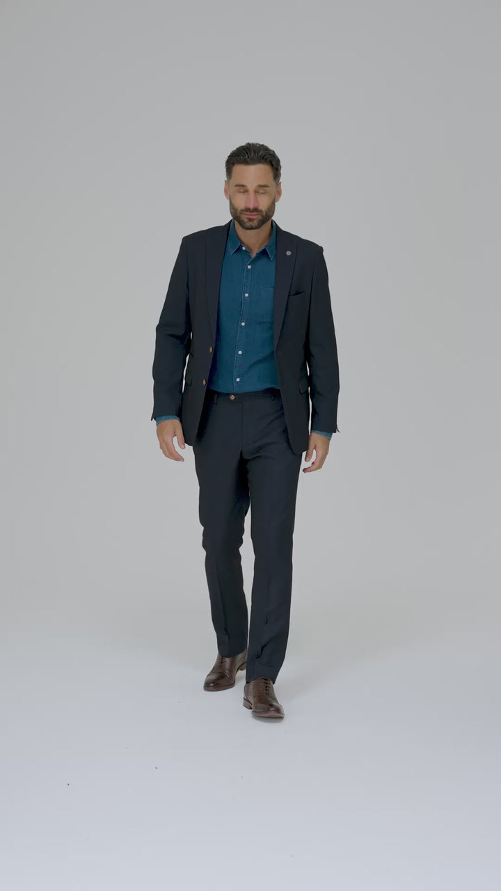 MAX - Navy Blue Two Piece Suit