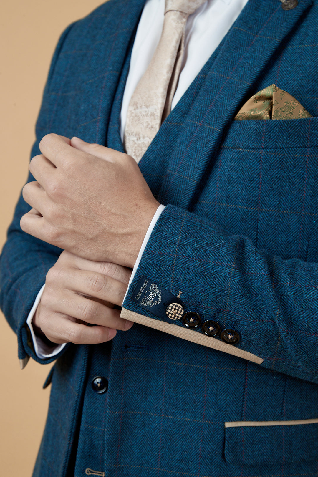 DION - Blue Tweed Check Two Piece Suit