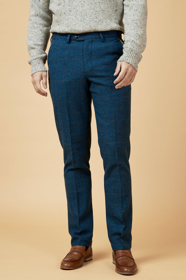 DION - Blue Tweed Check Two Piece Suit