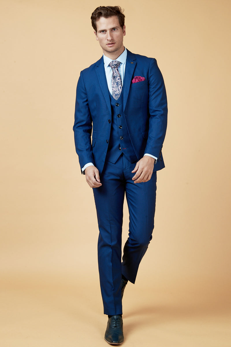DANNY Royal Blue 3 Piece Suit – Marc Darcy