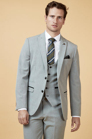 BROMLEY - Silver Grey Check Three Piece Suit – Marc Darcy