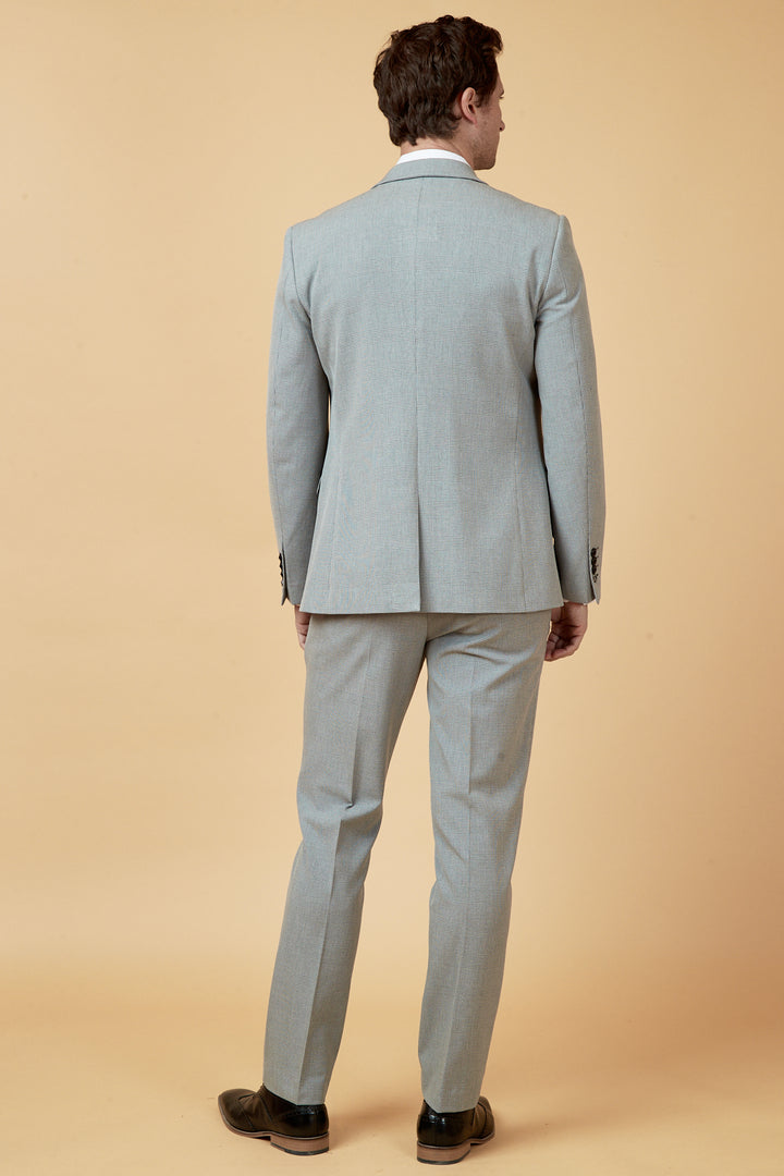 BROMLEY - Silver Grey Check Three Piece Suit