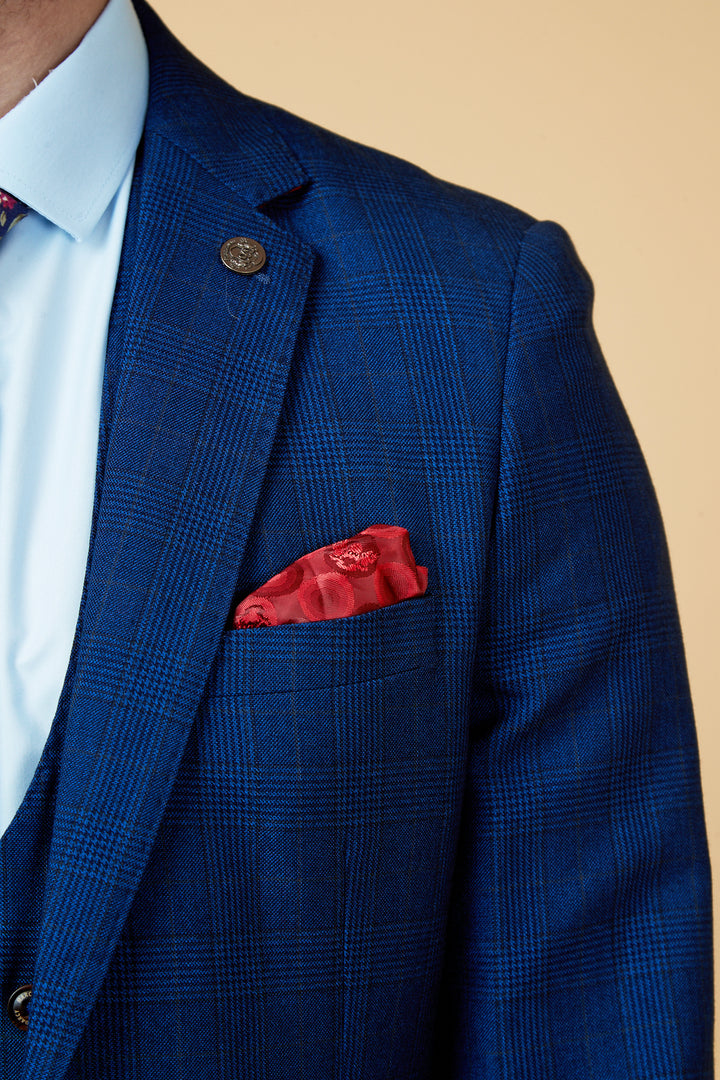 GEORGE - Royal Blue Check Three Piece Suit