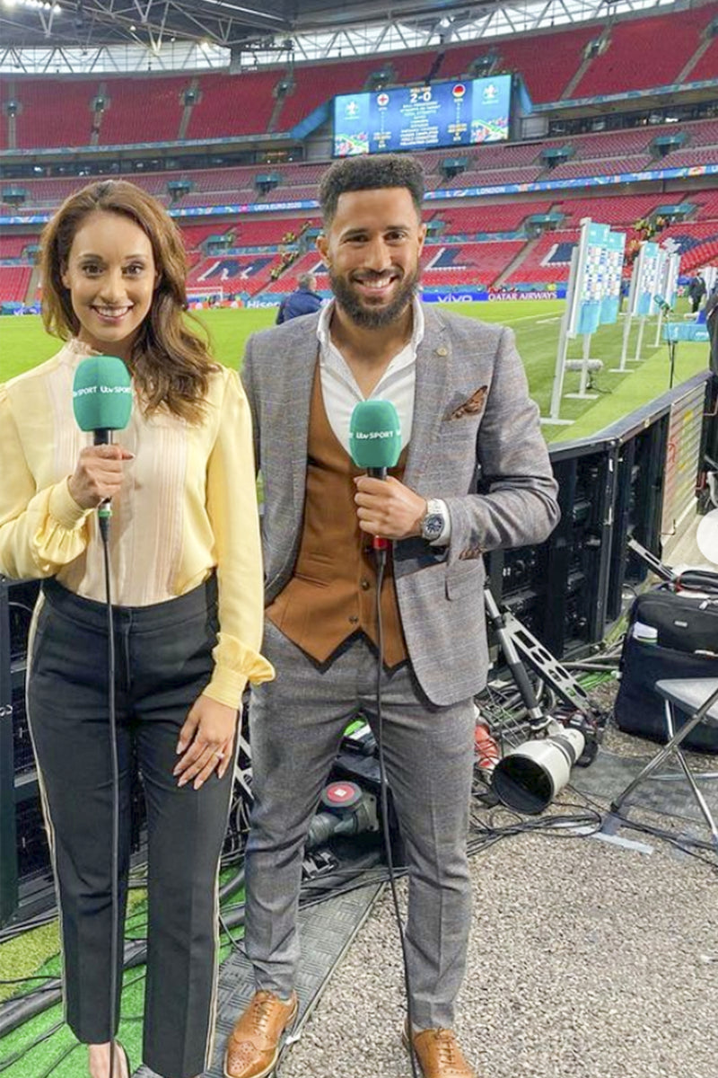 Andros Townsend in Jenson Suit & Tan Waistcoat – Marc Darcy