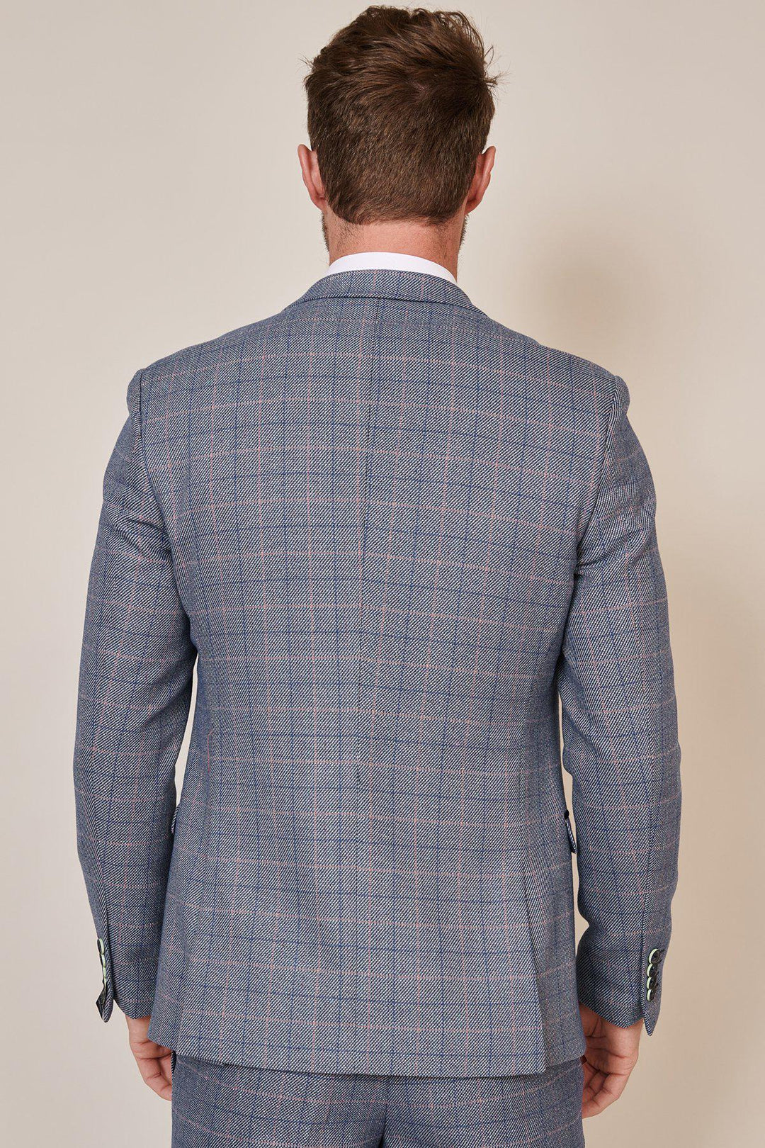 HARRY - Blue Tweed Check Blazer