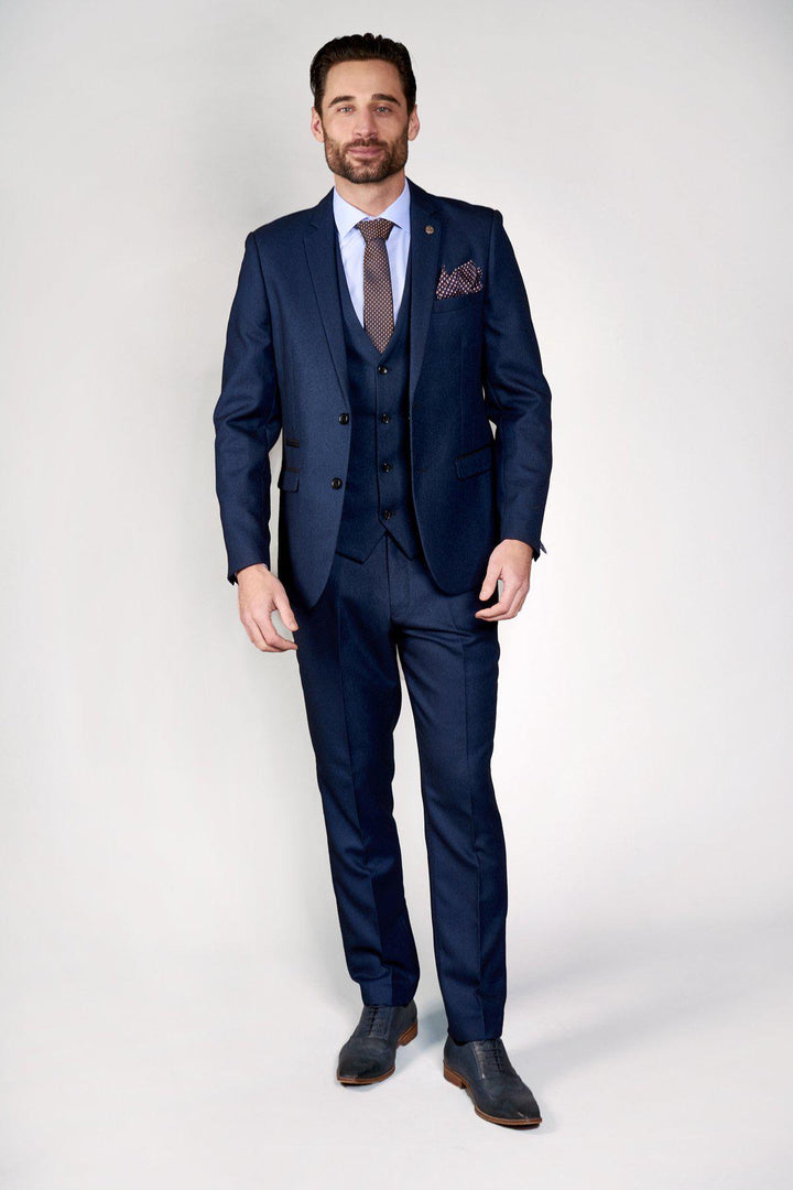 Former Crystal Palace Footballer Matt Jansen in Callum Blue Suit