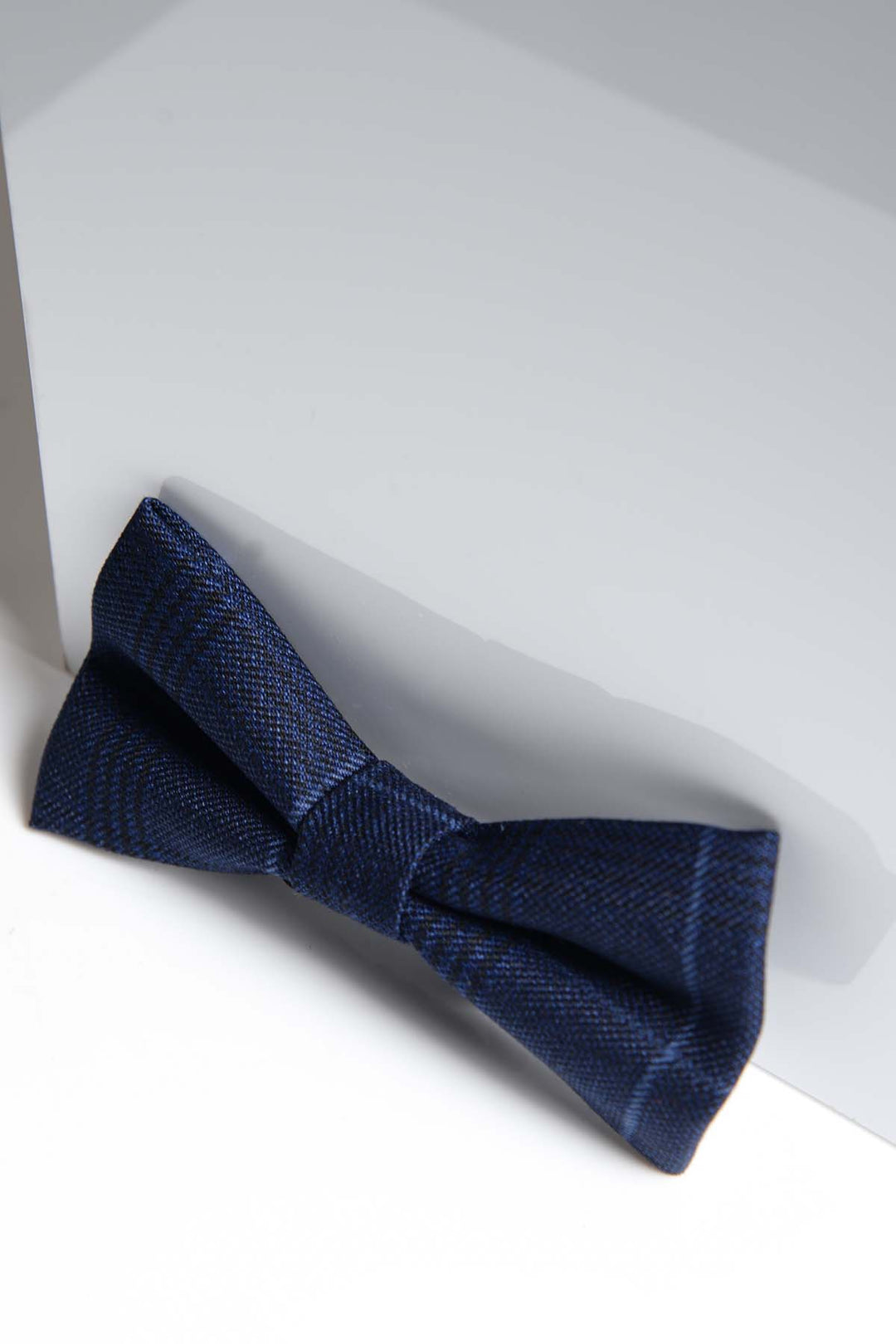 EDINSON - Navy Sky Check Bow Tie