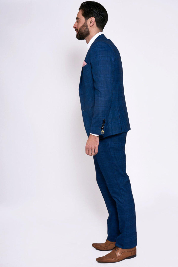 Blogger Style | JERRY Blue Check Suit As Worn By Shaun Findlay