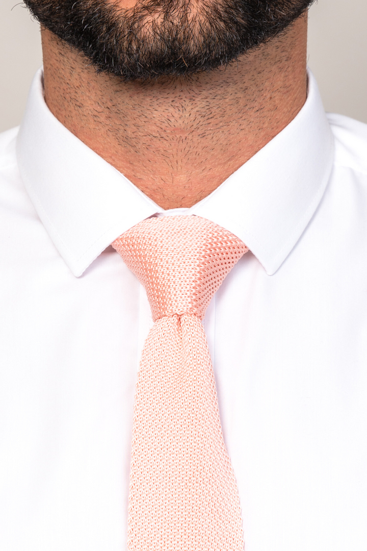 KT - Peach Knitted Tie