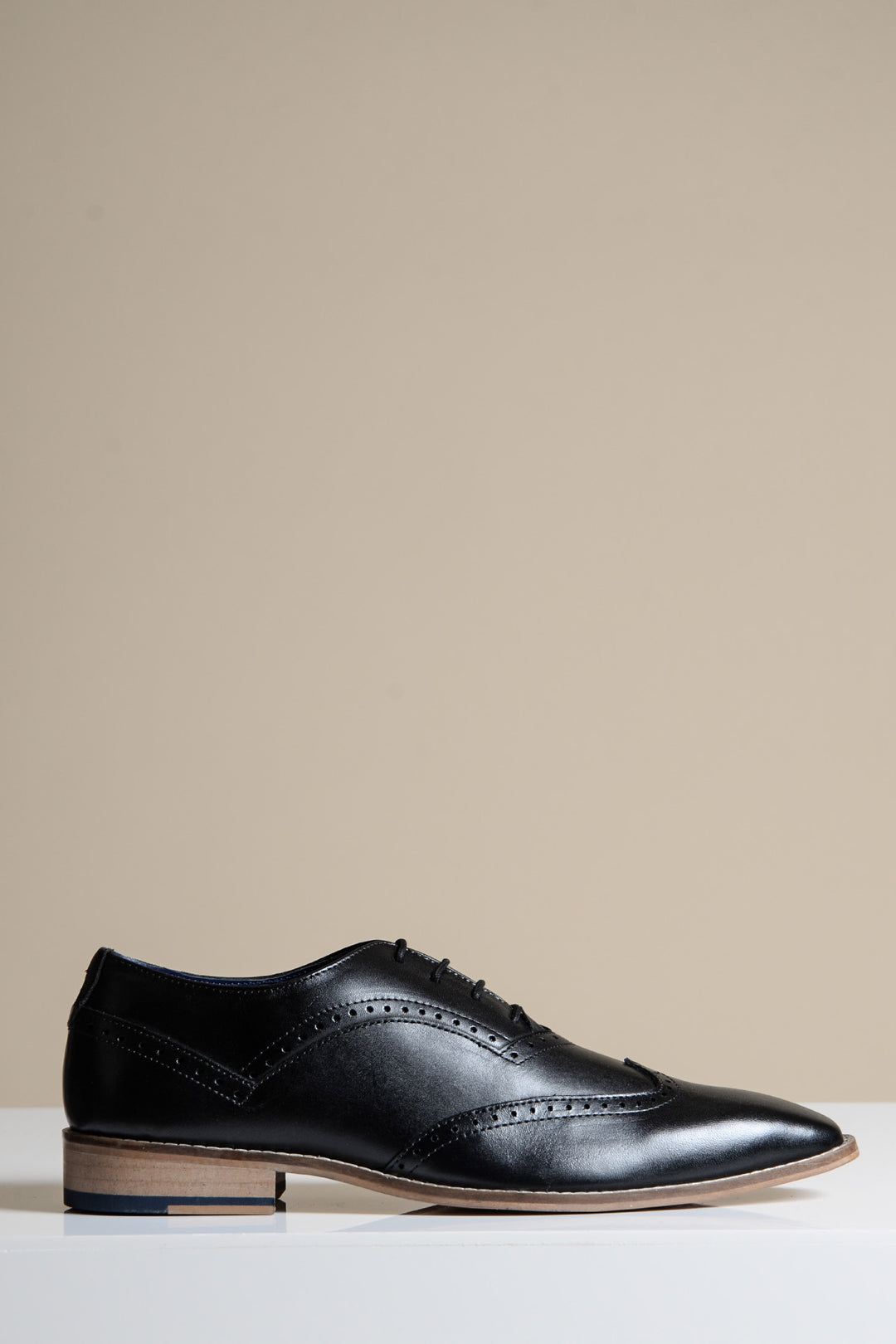 DAWSON - Black Wingtip Oxford Brogue Shoe
