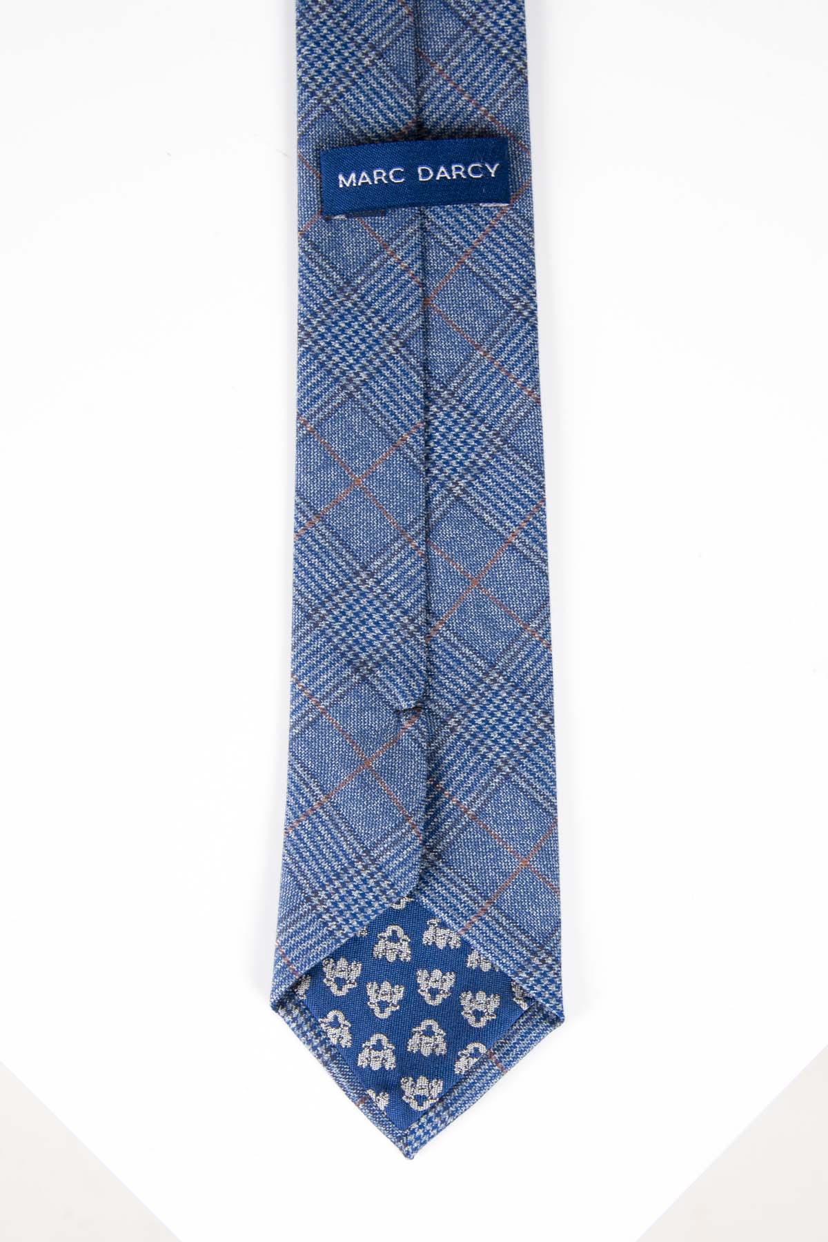 A light blue check tie named GEORGE by Accessory.