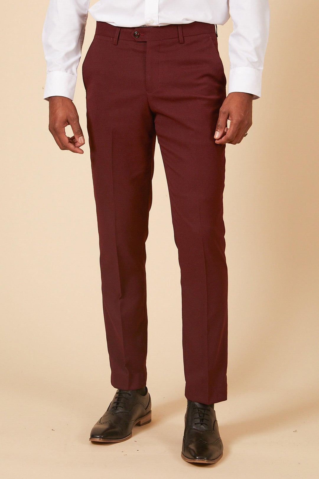 Men's Tailored Trousers | Red Suit Trousers | Marc Darcy Men's Tailored Trousers | Red Suit Trousers | Marc Darcy