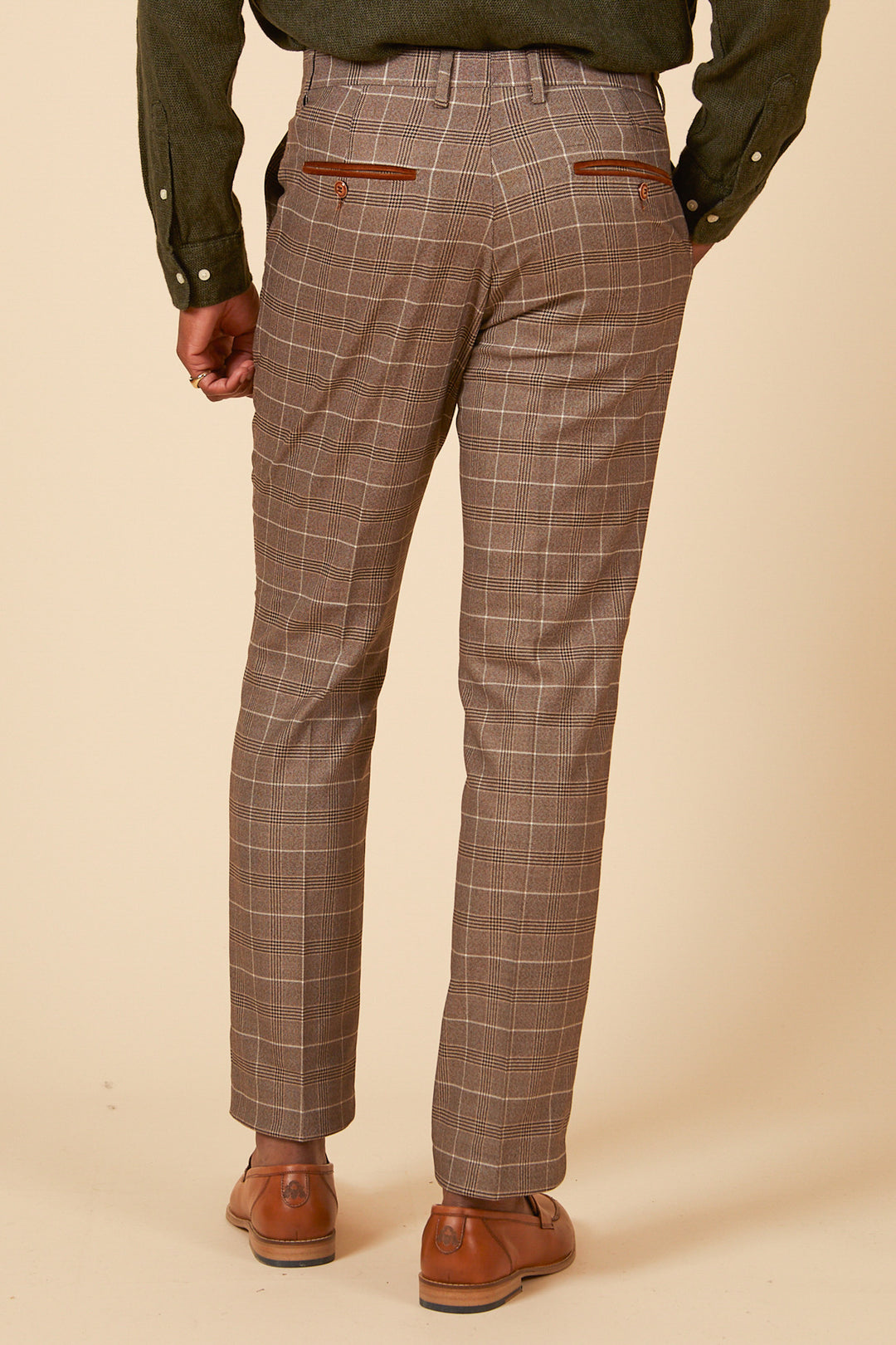 RAY - Tan Check Two Piece Suit