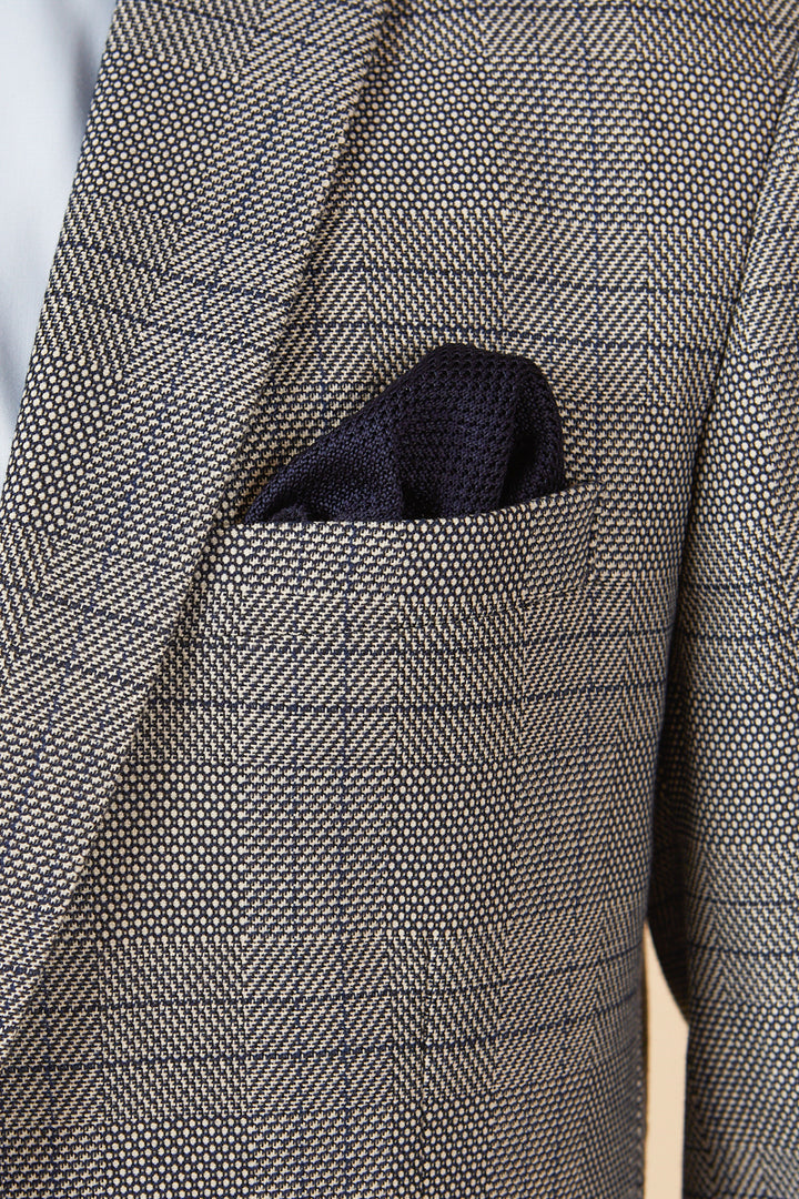 JERRY - Grey Check Suit With Single Breasted Waistcoat