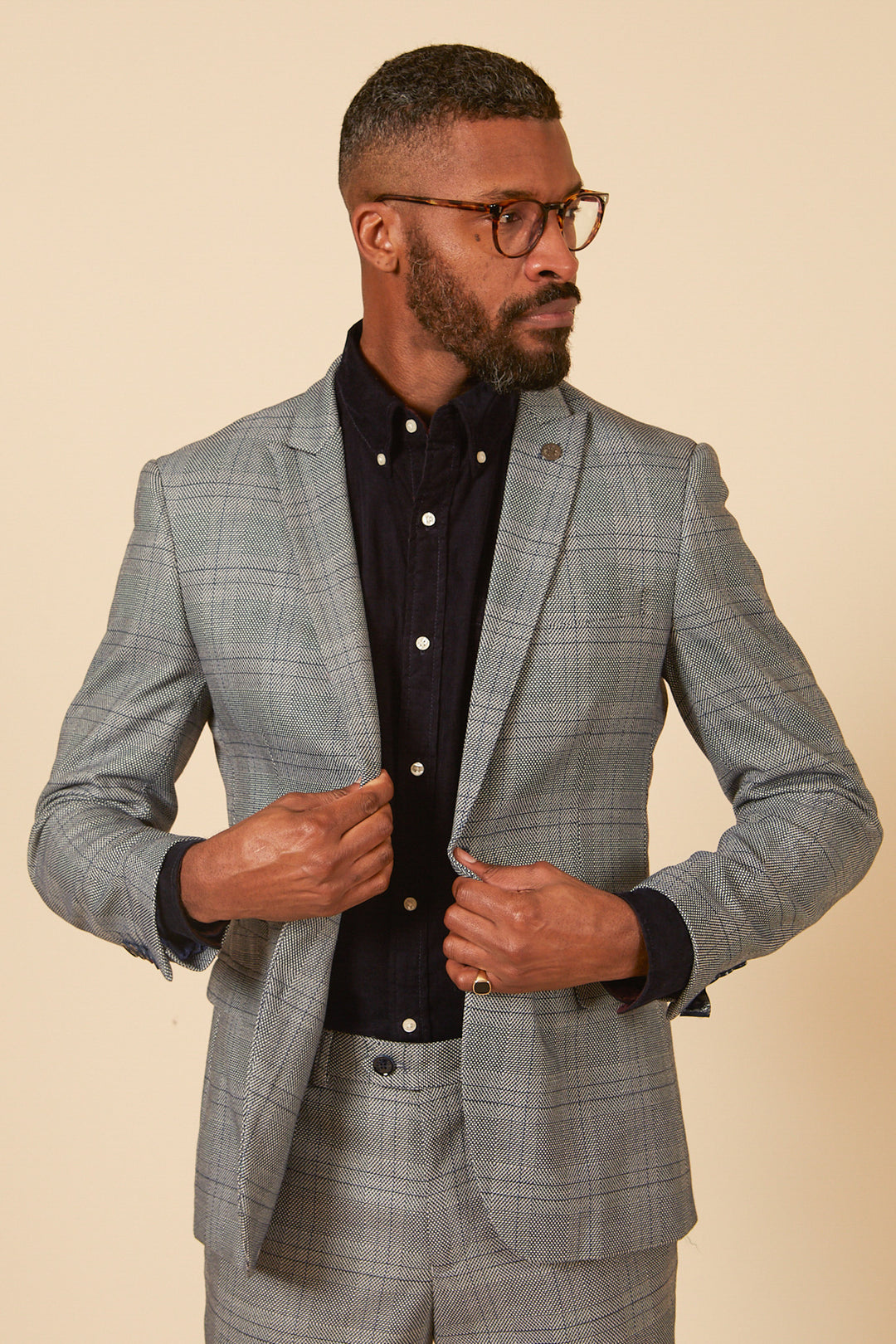 JERRY - Grey Check Two Piece Suit