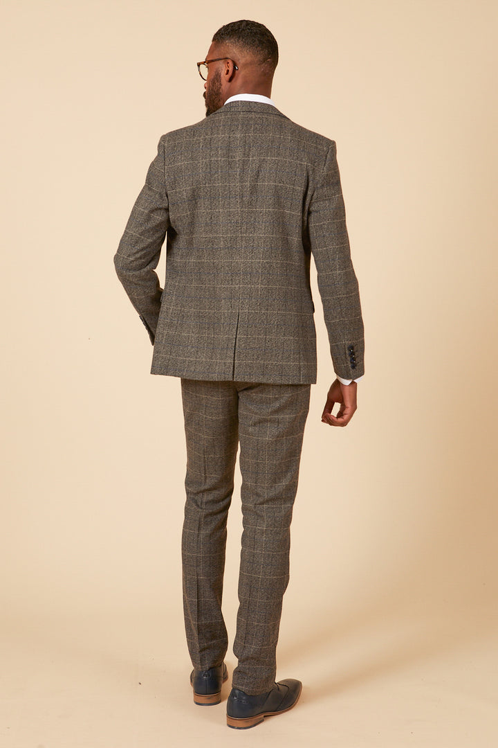 SCOTT - Grey Tweed Check Two Piece Suit