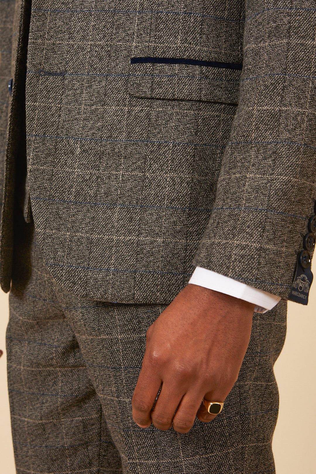 SCOTT - Grey Tweed Check Two Piece Suit