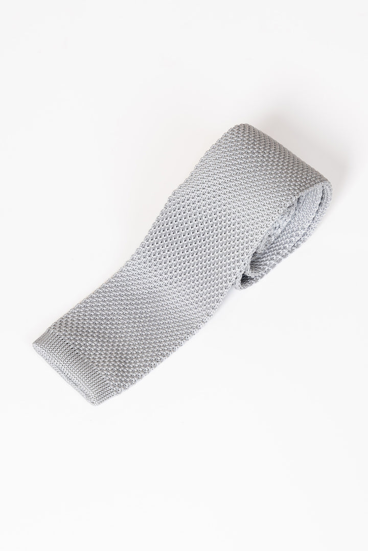 KT - Silver Grey Knitted Tie