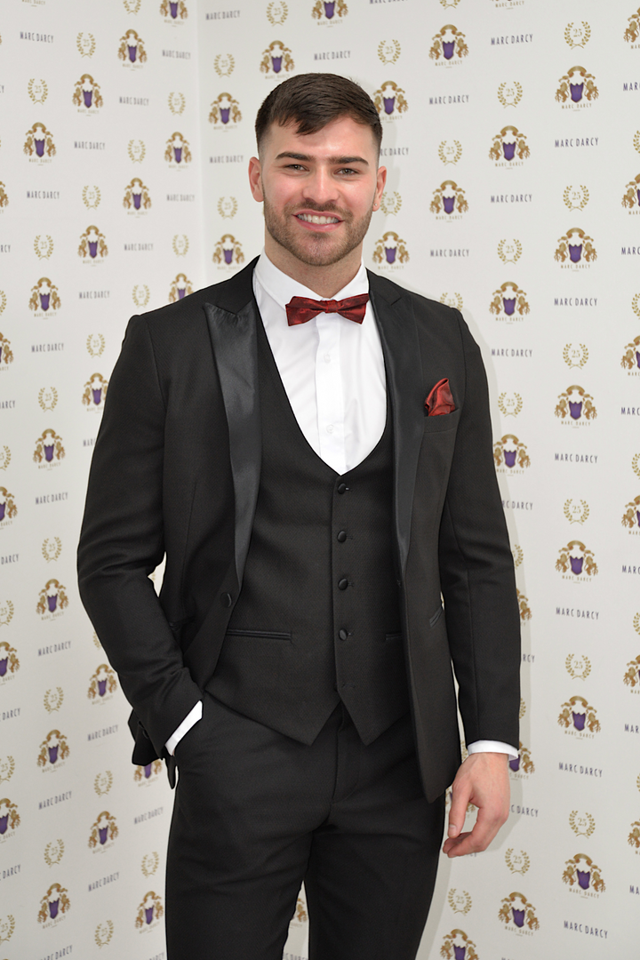 'I'm A Celebrity Get Me Out Of Here' 2022 Runner Up Owen Warner in Dalton Black Tuxedo