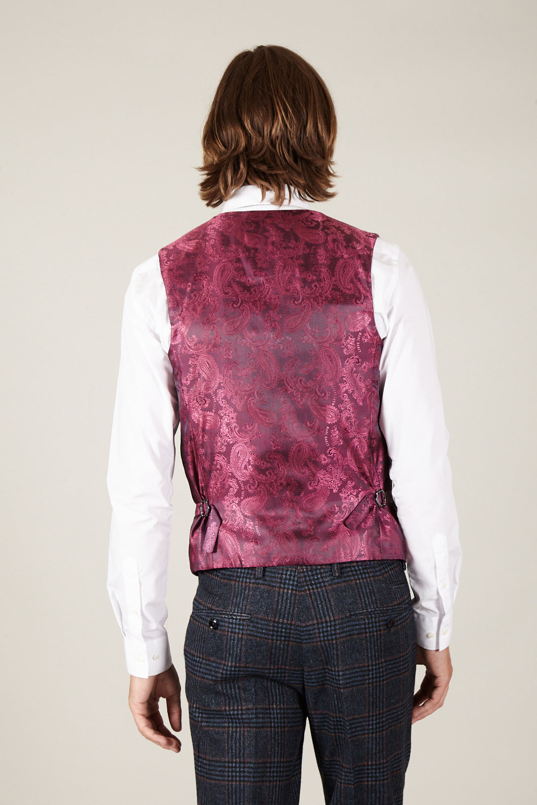 LUCA Navy Check Tweed Waistcoat