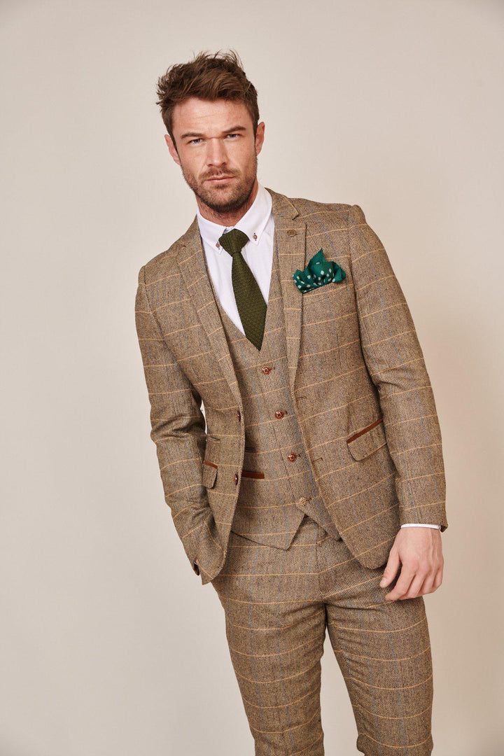 TED - Tweed Suit With MAX Navy Waistcoat