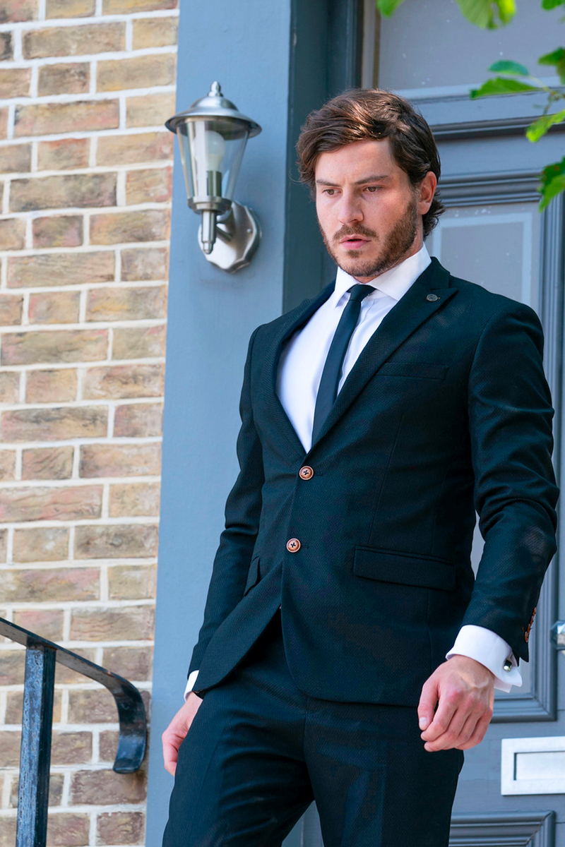 EastEnders' Toby-Alexander Smith (Gray Atkins) in Max Navy Suit – Marc ...