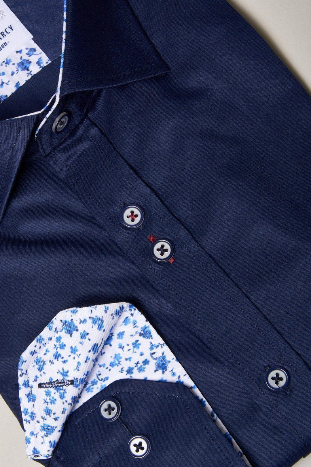 ALFIE - Navy Long Sleeve Shirt