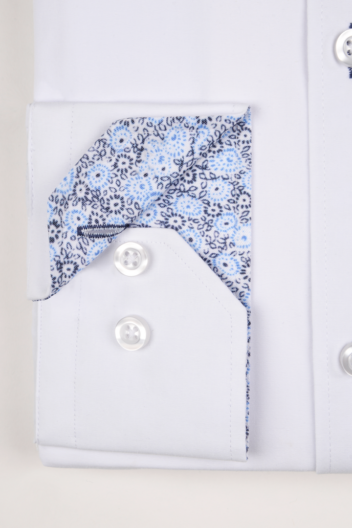 ARTHUR - Plain White Penny Collar Shirt