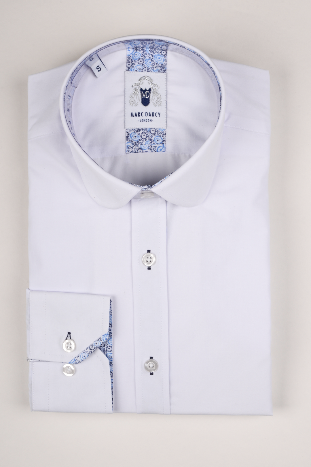 ARTHUR Plain White Penny Collar Shirt