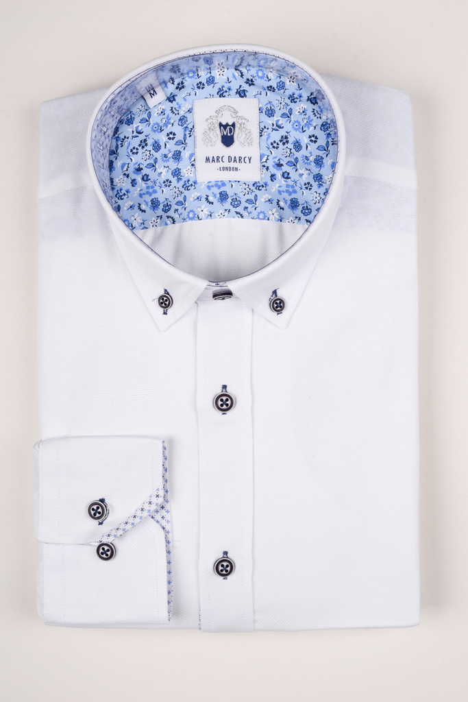 CHARLIE Oxford Shirt Blue Buttons