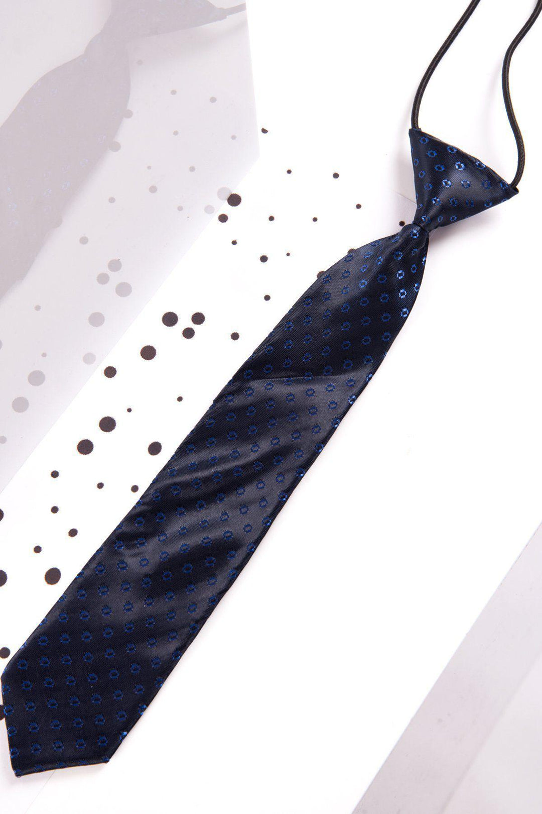 Children's Navy Spot Print Tie