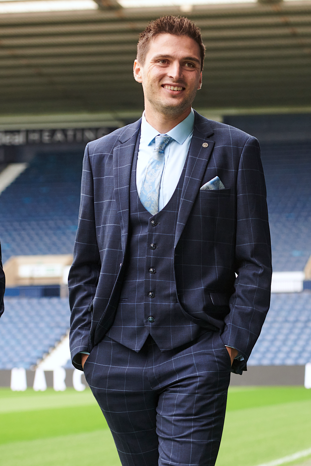 The WBA Collection - Edinson Navy & Sky Check Suit