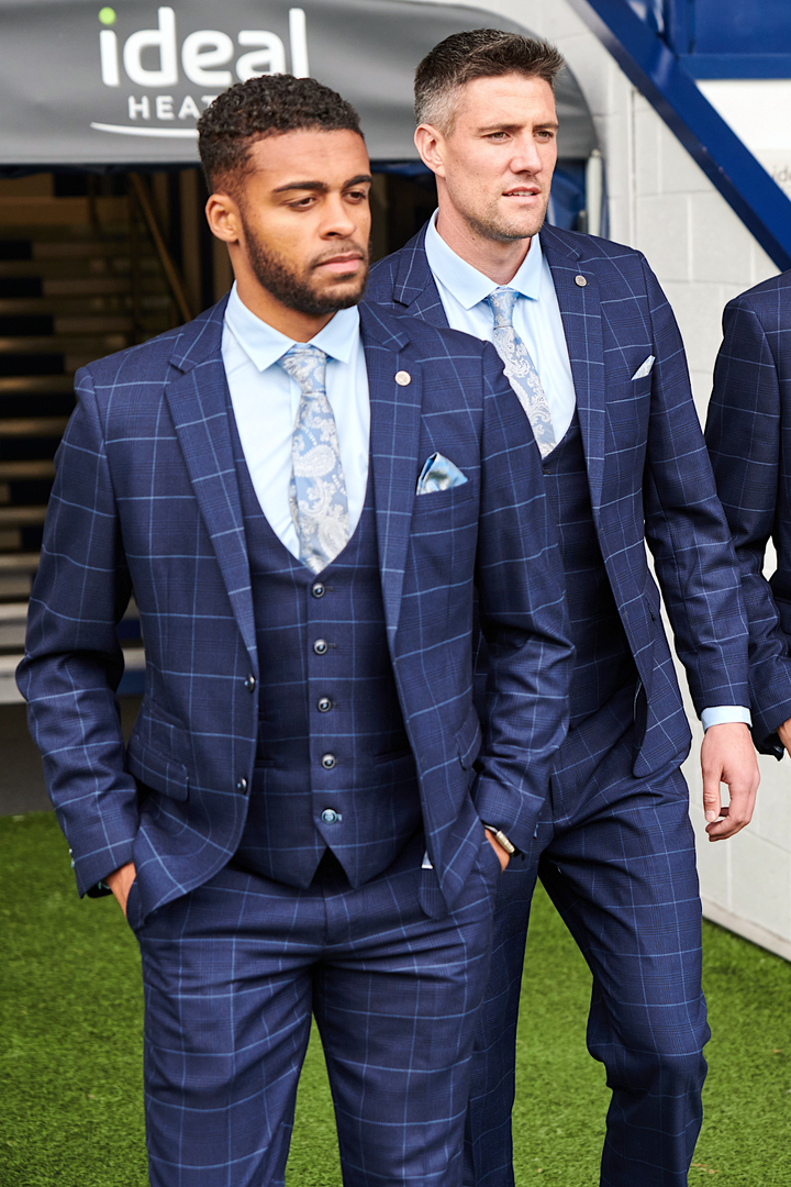 The WBA Collection - Edinson Navy & Sky Check Suit