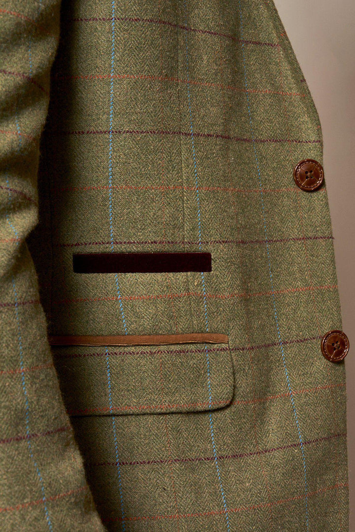 ELLIS - Moss Green Check Tweed Blazer