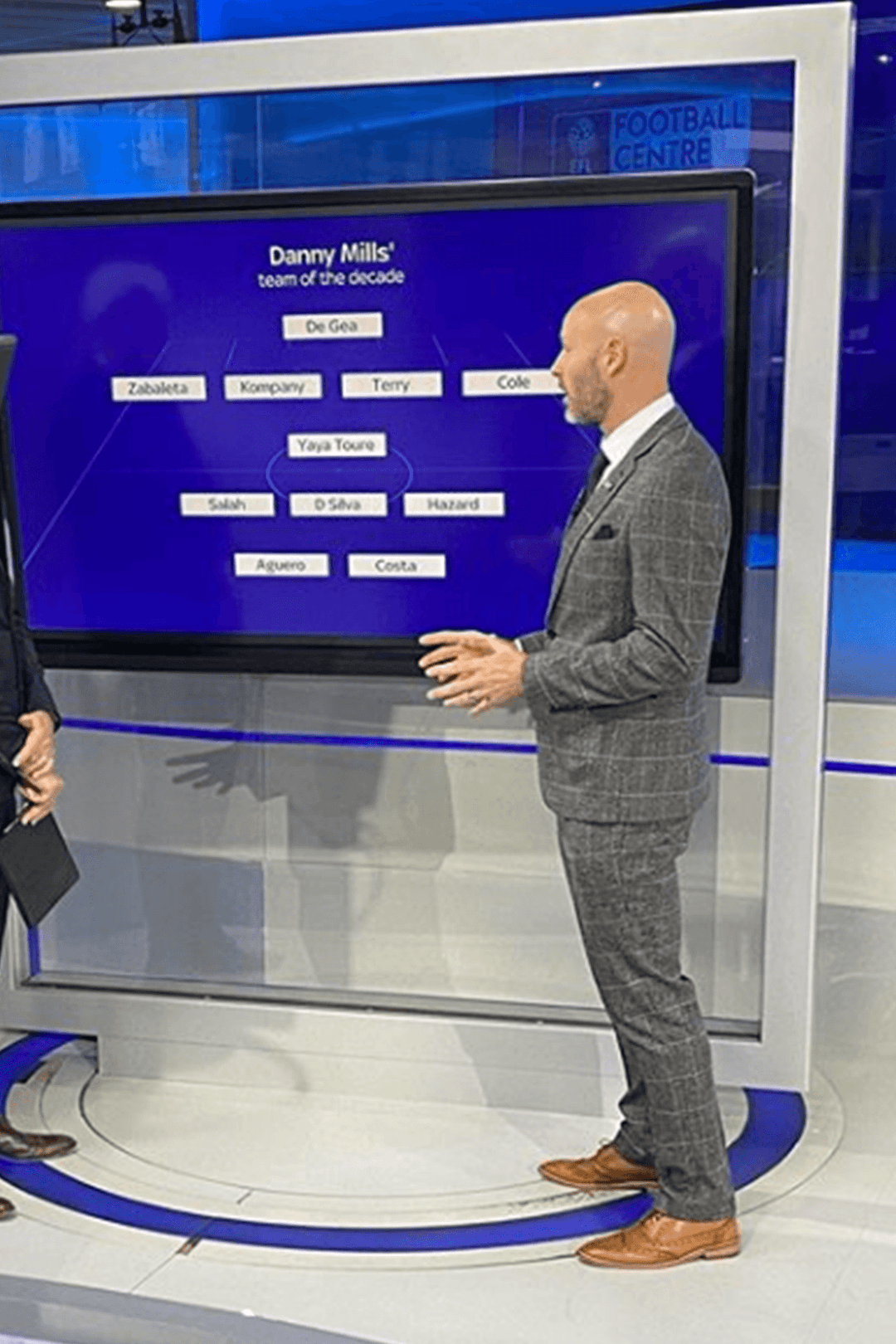 Former Leeds United Footballer Danny Mills in Scott Grey Tweed Suit