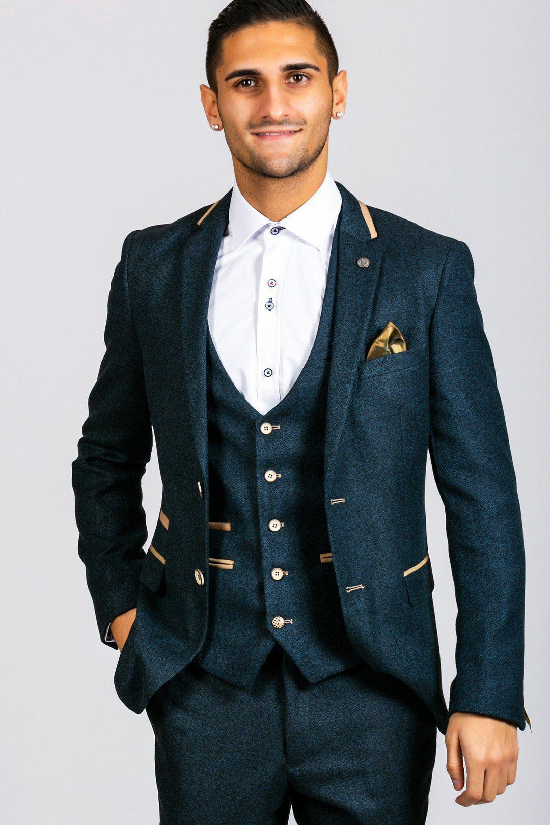 GLEN - Navy Tweed Blazer