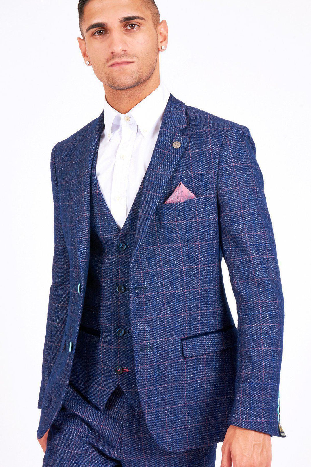 HARRY - Indigo Tweed Check Blazer