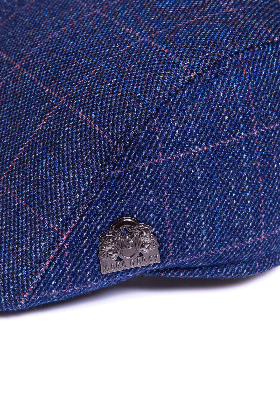 HARRY - Indigo Tweed Check Flat Cap