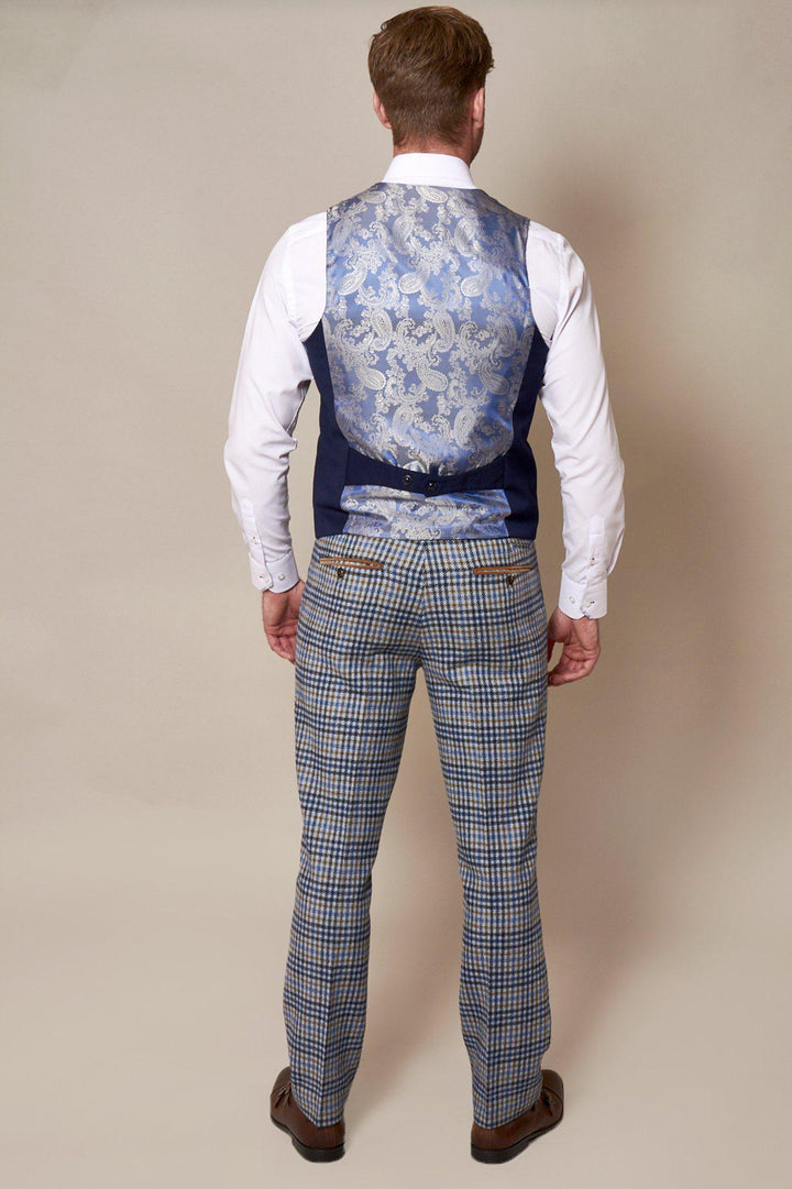 KELLY - Royal Blue Double Breasted Waistcoat