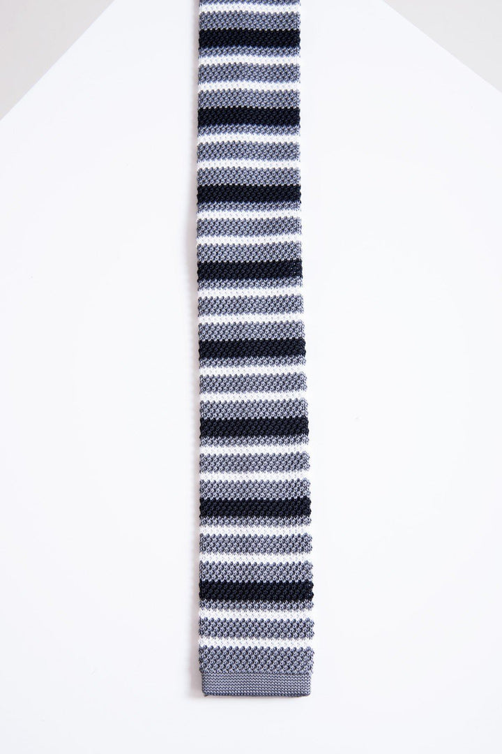 KT - Grey Stripe Knitted Tie