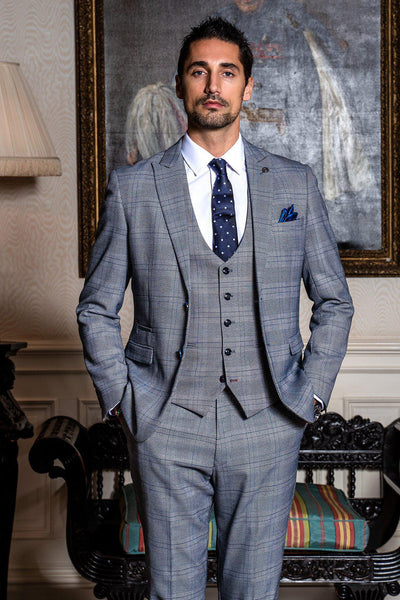 Marc darcy sale grey check suit