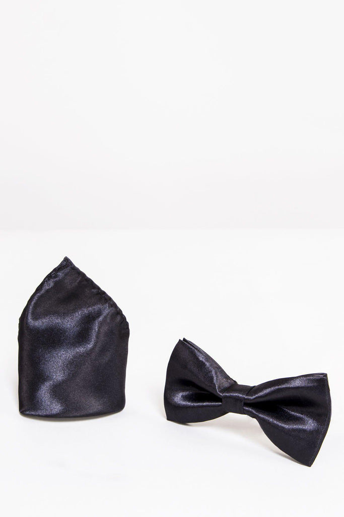 STANLEY Satin Bow Tie Pocket Square Set