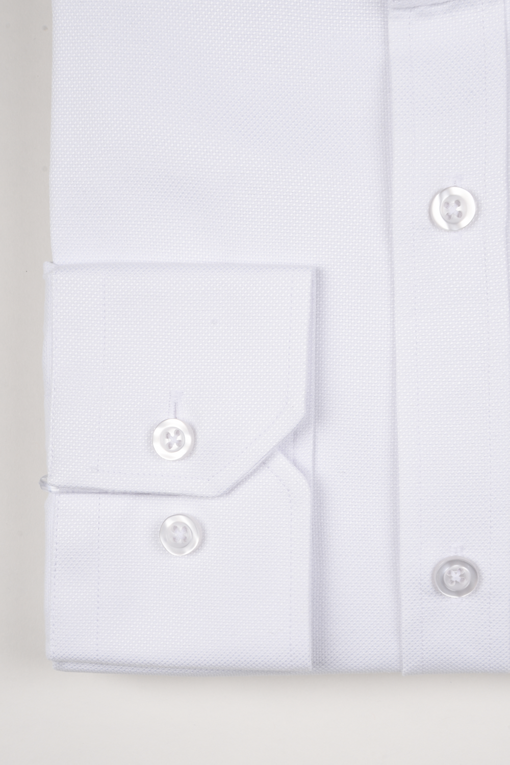 THOMAS - White Grandad Collar Shirt